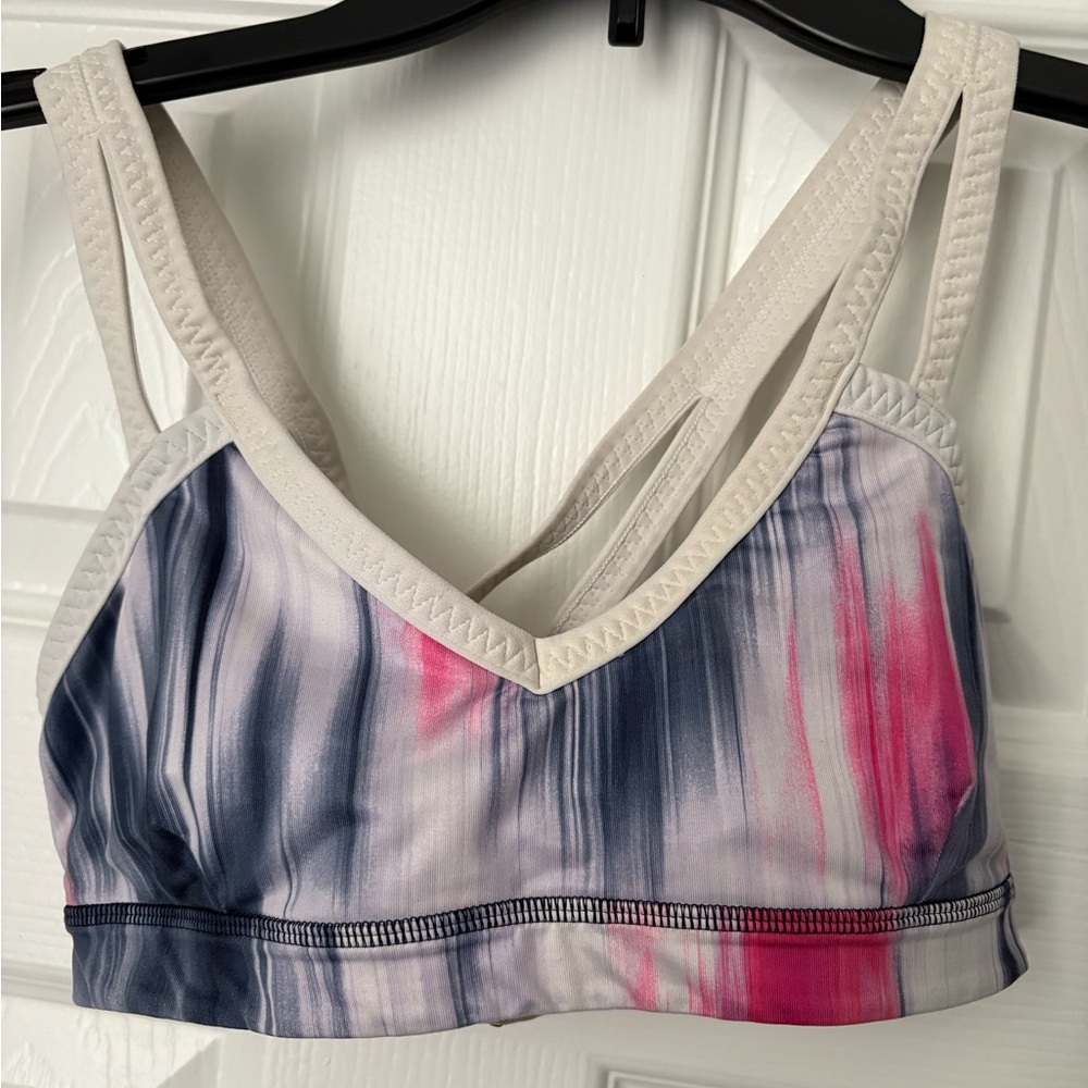 Lululemon Athletica Pink and Blue Sports Bra